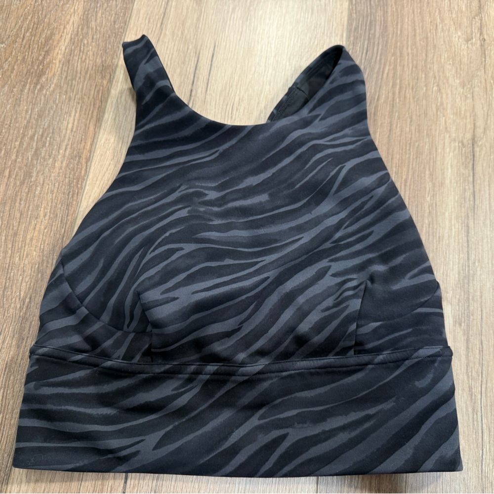 lululemon athletica Black and Gray Zebra Tank Top